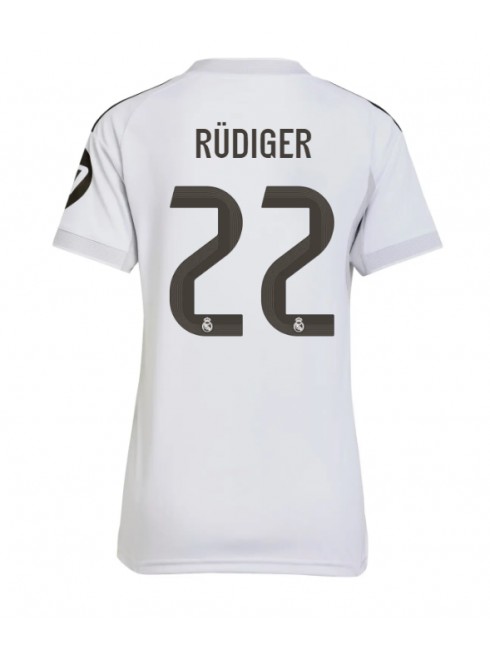 Real Madrid Antonio Rudiger #22 Replika Hemmakläder Dam 2025-26 Kortärmad Real Madrid Antonio Rudiger #22 Replika Hemmakläder Dam 2025-26 Kortärmad